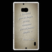Coque Nokia Lumia 930 Vérité pure Sepia Citation Oscar Wilde