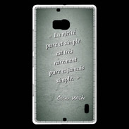 Coque Nokia Lumia 930 Vérité pure Vert Citation Oscar Wilde