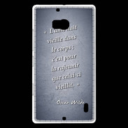 Coque Nokia Lumia 930 Ame nait Bleu Citation Oscar Wilde