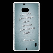 Coque Nokia Lumia 930 Vérité pure Turquoise Citation Oscar Wilde