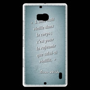 Coque Nokia Lumia 930 Ame nait Turquoise Citation Oscar Wilde