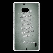 Coque Nokia Lumia 930 Ame nait Vert Citation Oscar Wilde
