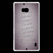 Coque Nokia Lumia 930 Ame nait Violet Citation Oscar Wilde