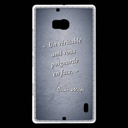 Coque Nokia Lumia 930 Ami poignardée Bleu Citation Oscar Wilde
