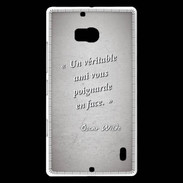 Coque Nokia Lumia 930 Ami poignardée Gris Citation Oscar Wilde