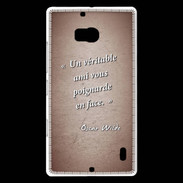 Coque Nokia Lumia 930 Ami poignardée Rouge Citation Oscar Wilde