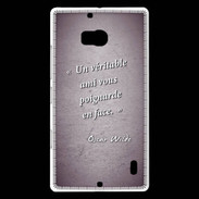Coque Nokia Lumia 930 Ami poignardée Violet Citation Oscar Wilde