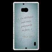 Coque Nokia Lumia 930 Ami poignardée Turquoise Citation Oscar Wilde