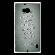 Coque Nokia Lumia 930 Avis gens Vert Citation Oscar Wilde