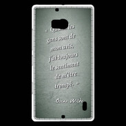 Coque Nokia Lumia 930 Avis gens Vert Citation Oscar Wilde
