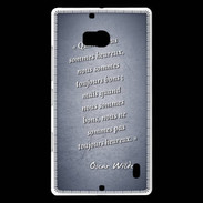 Coque Nokia Lumia 930 Bons heureux Bleu Citation Oscar Wilde