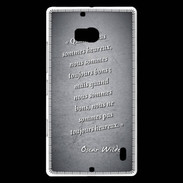 Coque Nokia Lumia 930 Bons heureux Noir Citation Oscar Wilde