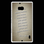 Coque Nokia Lumia 930 Bons heureux Sepia Citation Oscar Wilde