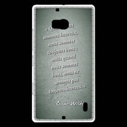 Coque Nokia Lumia 930 Bons heureux Vert Citation Oscar Wilde