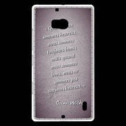 Coque Nokia Lumia 930 Bons heureux Violet Citation Oscar Wilde