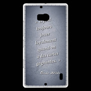 Coque Nokia Lumia 930 Cartes gagnantes Bleu Citation Oscar Wilde