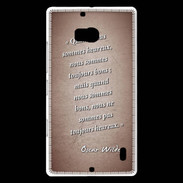 Coque Nokia Lumia 930 Bons heureux Rouge Citation Oscar Wilde