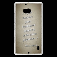 Coque Nokia Lumia 930 Cartes gagnantes Sepia Citation Oscar Wilde