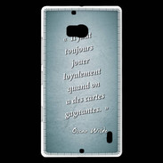 Coque Nokia Lumia 930 Cartes gagnantes Turquoise Citation Oscar Wilde