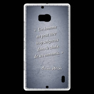 Coque Nokia Lumia 930 Choix ennemis Bleu Citation Oscar Wilde