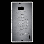 Coque Nokia Lumia 930 Croire Noir Citation Oscar Wilde