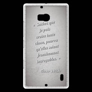 Coque Nokia Lumia 930 Croire Gris Citation Oscar Wilde