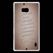 Coque Nokia Lumia 930 Croire Rouge Citation Oscar Wilde