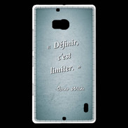 Coque Nokia Lumia 930 Définir Turquoise Citation Oscar Wilde