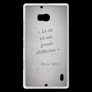 Coque Nokia Lumia 930 Désillusion vie Gris Citation Oscar Wilde