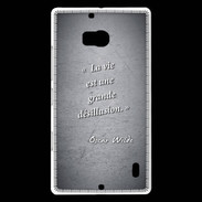 Coque Nokia Lumia 930 Désillusion vie Noir Citation Oscar Wilde
