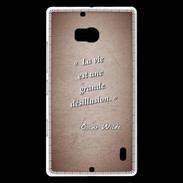 Coque Nokia Lumia 930 Désillusion vie Rouge Citation Oscar Wilde