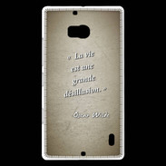 Coque Nokia Lumia 930 Désillusion vie Sepia Citation Oscar Wilde