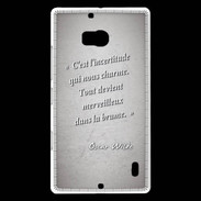 Coque Nokia Lumia 930 Incertitude amour Gris Citation Oscar Wilde