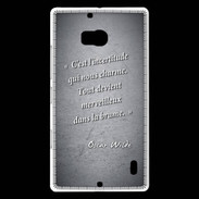 Coque Nokia Lumia 930 Incertitude amour Noir Citation Oscar Wilde