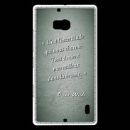 Coque Nokia Lumia 930 Incertitude amour Vert Citation Oscar Wilde