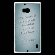 Coque Nokia Lumia 930 Incertitude amour Turquoise Citation Oscar Wilde