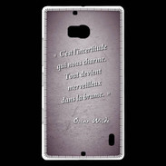 Coque Nokia Lumia 930 Incertitude amour Violet Citation Oscar Wilde