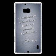 Coque Nokia Lumia 930 Incertitude Bleu Citation Oscar Wilde