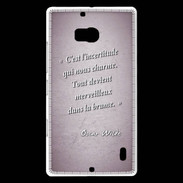 Coque Nokia Lumia 930 Incertitude Rose Citation Oscar Wilde