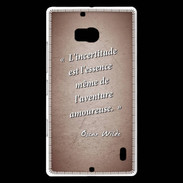 Coque Nokia Lumia 930 Incertitude Rouge Citation Oscar Wilde
