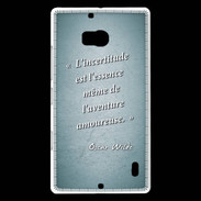 Coque Nokia Lumia 930 Incertitude Turquoise Citation Oscar Wilde