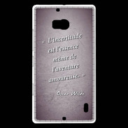Coque Nokia Lumia 930 Incertitude Violet Citation Oscar Wilde