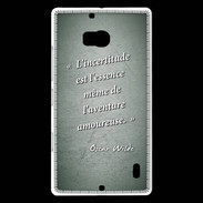 Coque Nokia Lumia 930 Incertitude Vert Citation Oscar Wilde