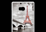 Coque Nokia Lumia 930 Tour Eiffel rouge sur fond en noir et blanc