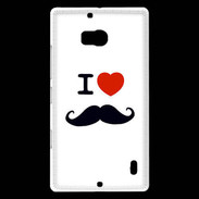 Coque Nokia Lumia 930 I love Moustache