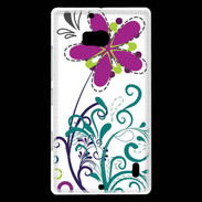 Coque Nokia Lumia 930 motif floral bleu
