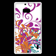 Coque Nokia Lumia 930 motif floral orange