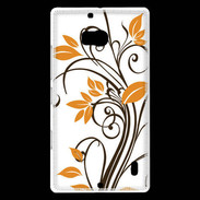 Coque Nokia Lumia 930 motif floral marron
