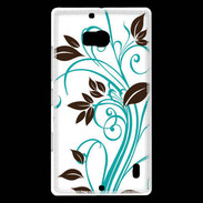Coque Nokia Lumia 930 motif floral bleu clair