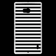 Coque Nokia Lumia 930 rayures noires et blanches